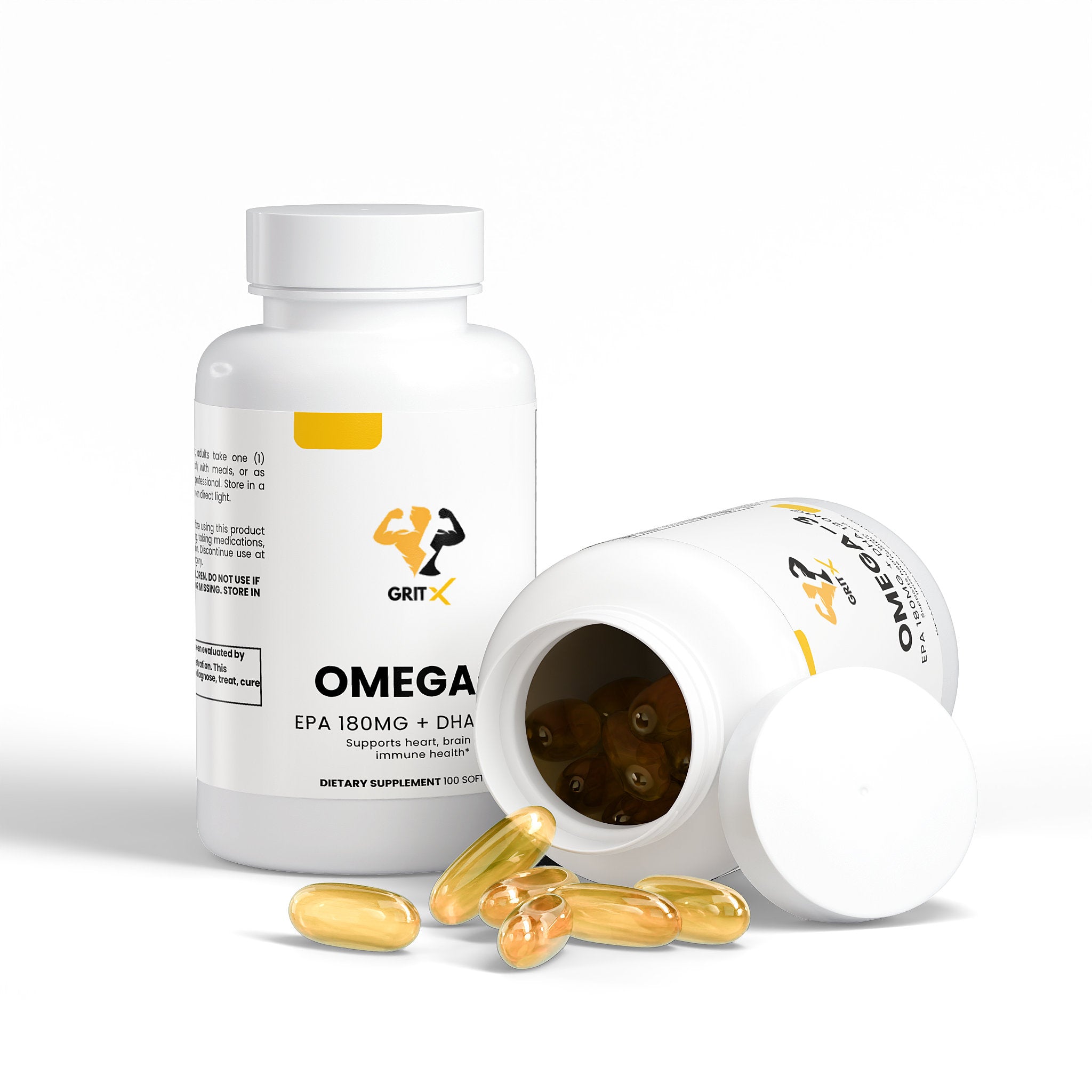 Omega-3 Fish Oil – 180mg EPA + 120mg DHA | Heart, Brain & Vision Support