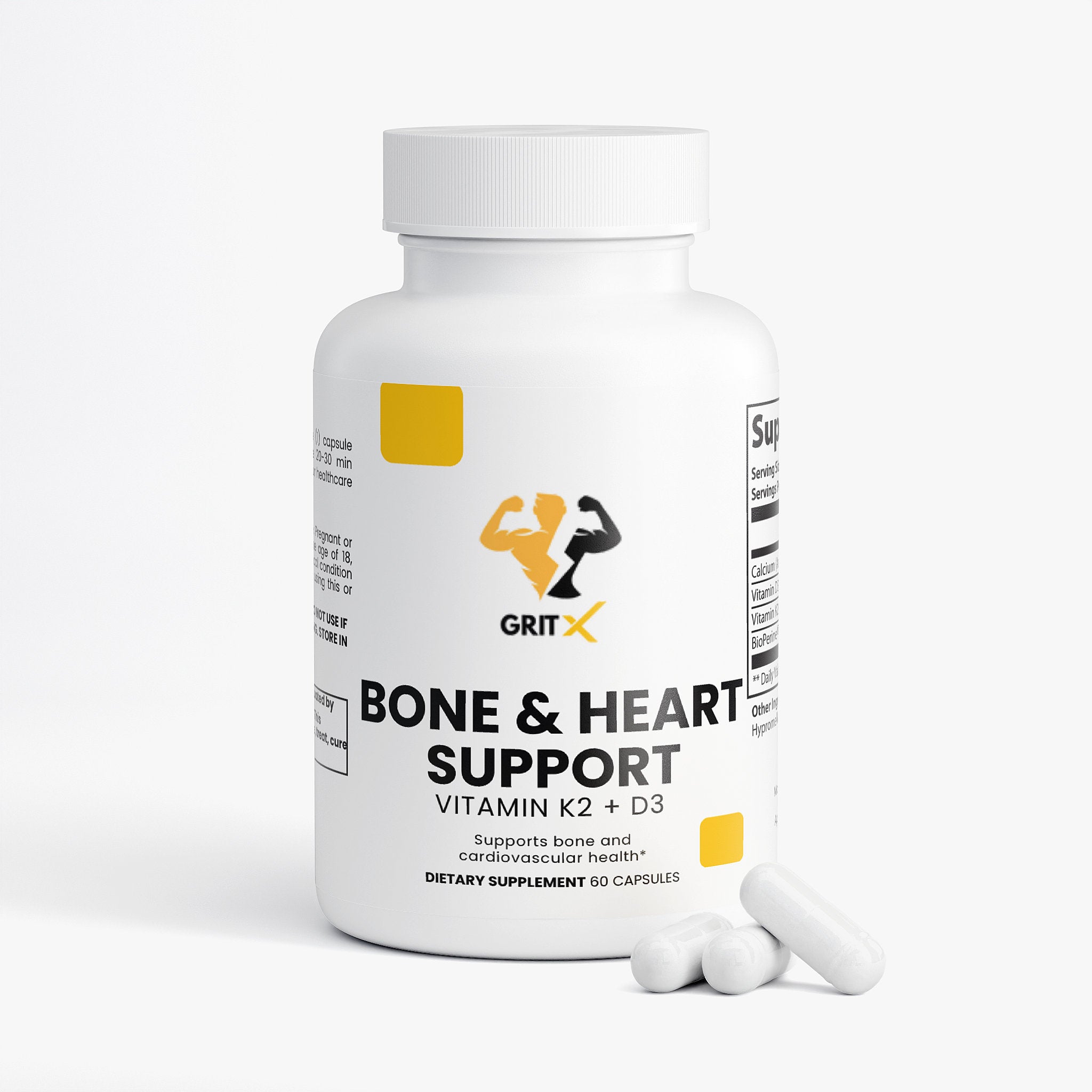 Vitamin D3 + K2 with Calcium – Bone Strength, Heart & Immune Support