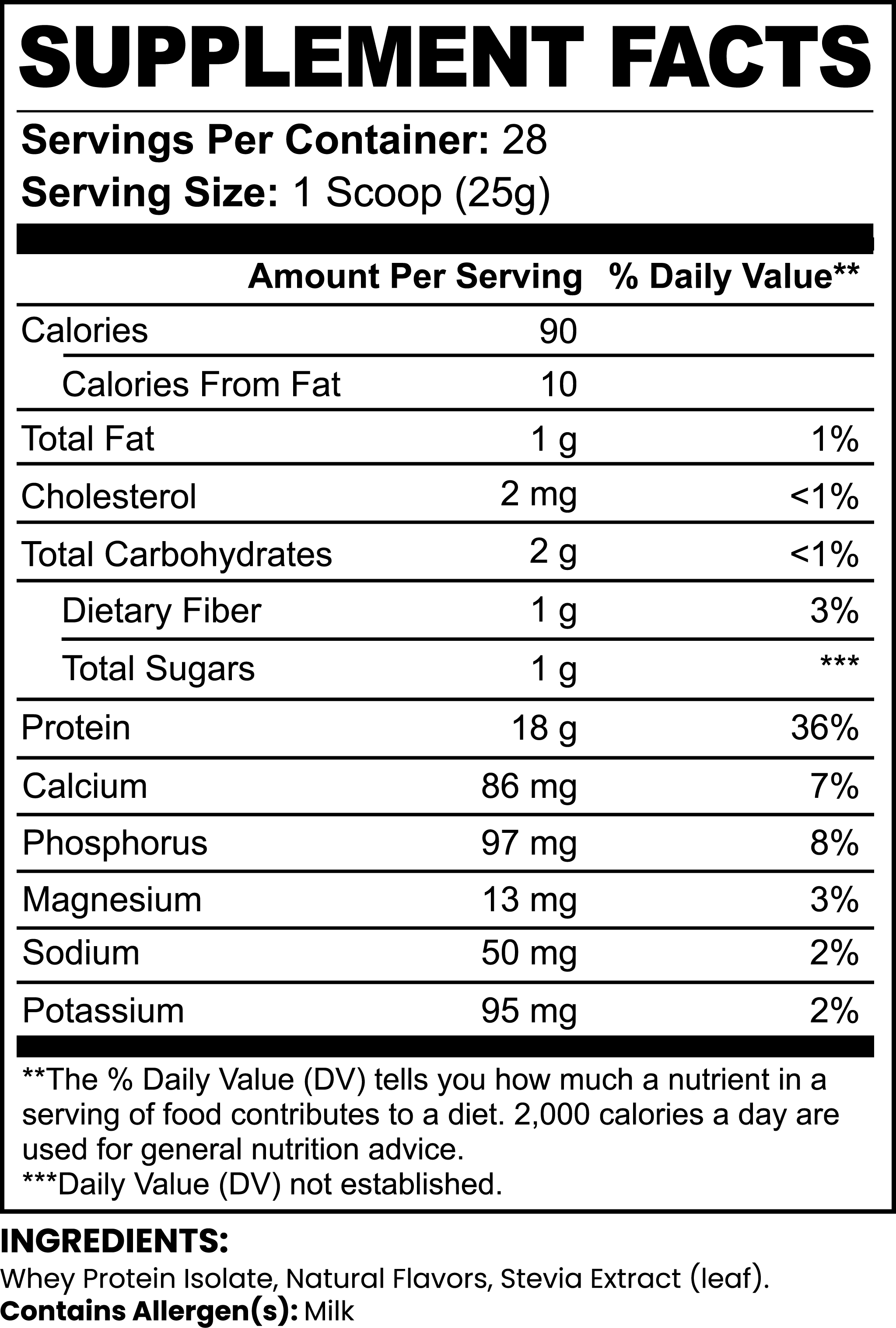 Pure3 100% Whey Protein Isolate (Vanilla)