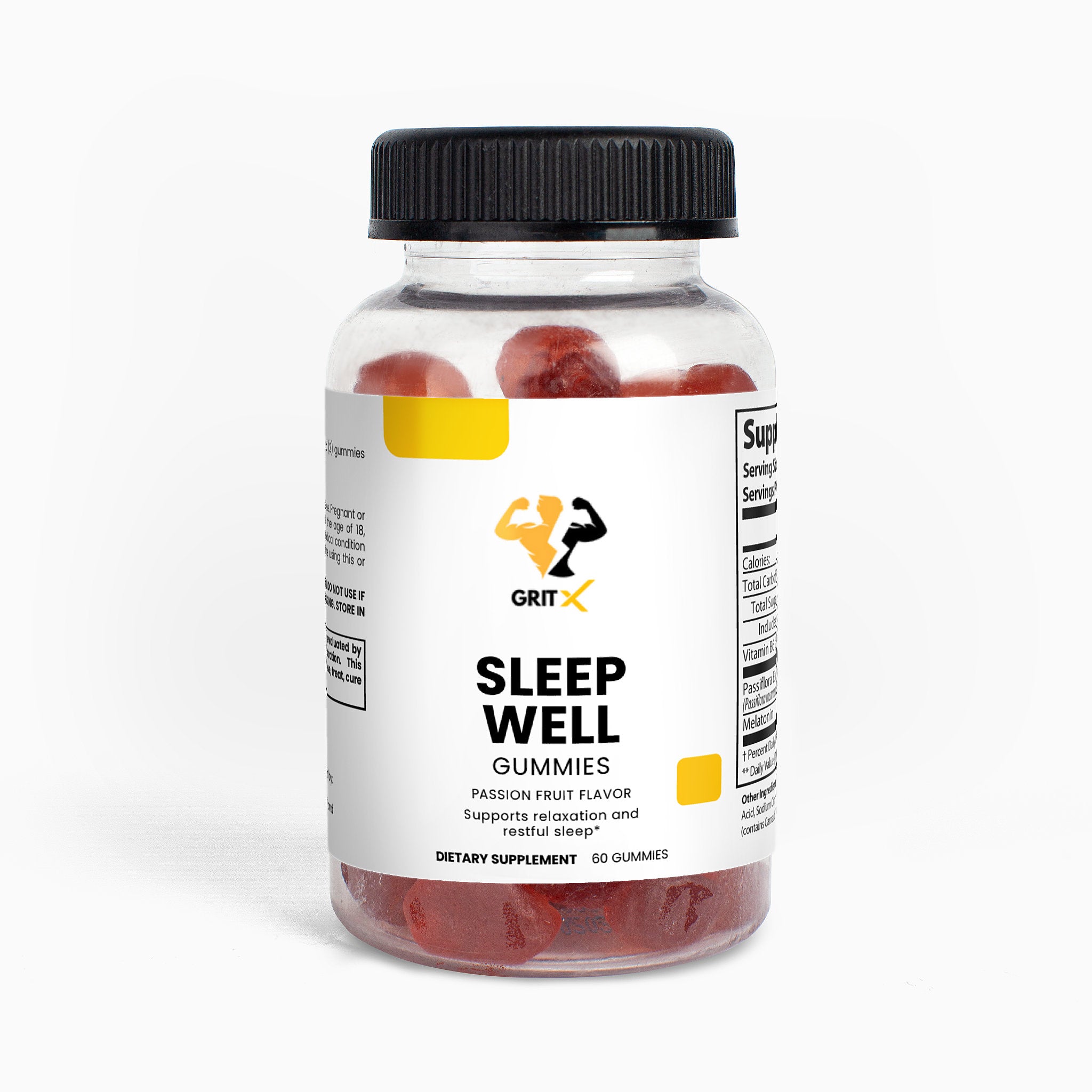 Sleep Support Gummies – Melatonin, Vitamin B6 & Passiflora for Deep REM Sleep & Relaxation