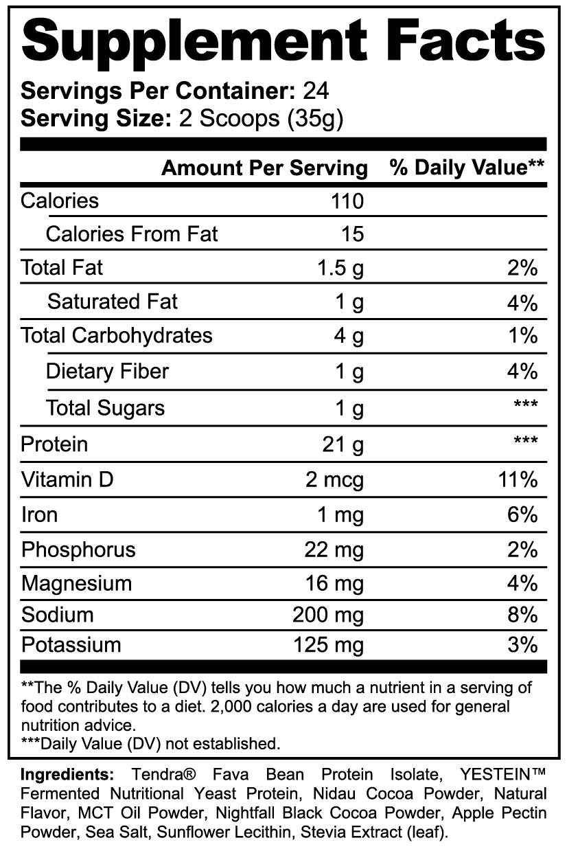 Vegan Chocolate Protein – Dairy-Free, Soy-Free & Gluten-Free Muscle Recovery Shake